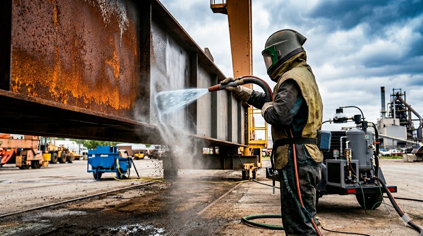 Mobile abrasive blasting